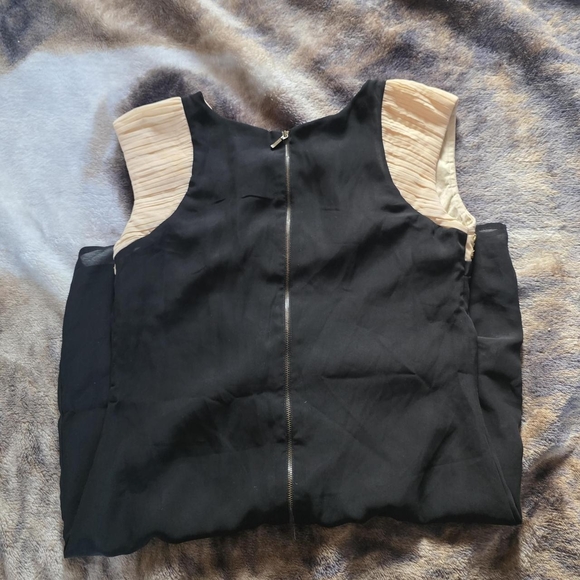 Black Dress with Gold Accent Sleeves - Picture 3 of 5